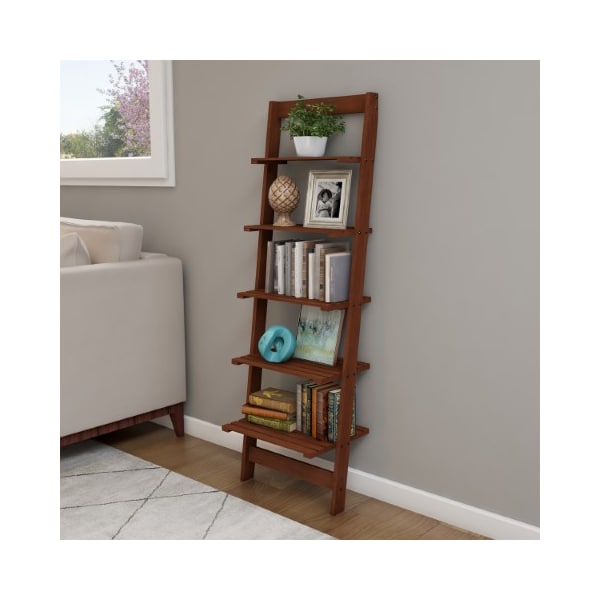 Hastings Home Hastings Home 5-Tier Ladder-Style Bookcase, Walnut 450259QLH - main